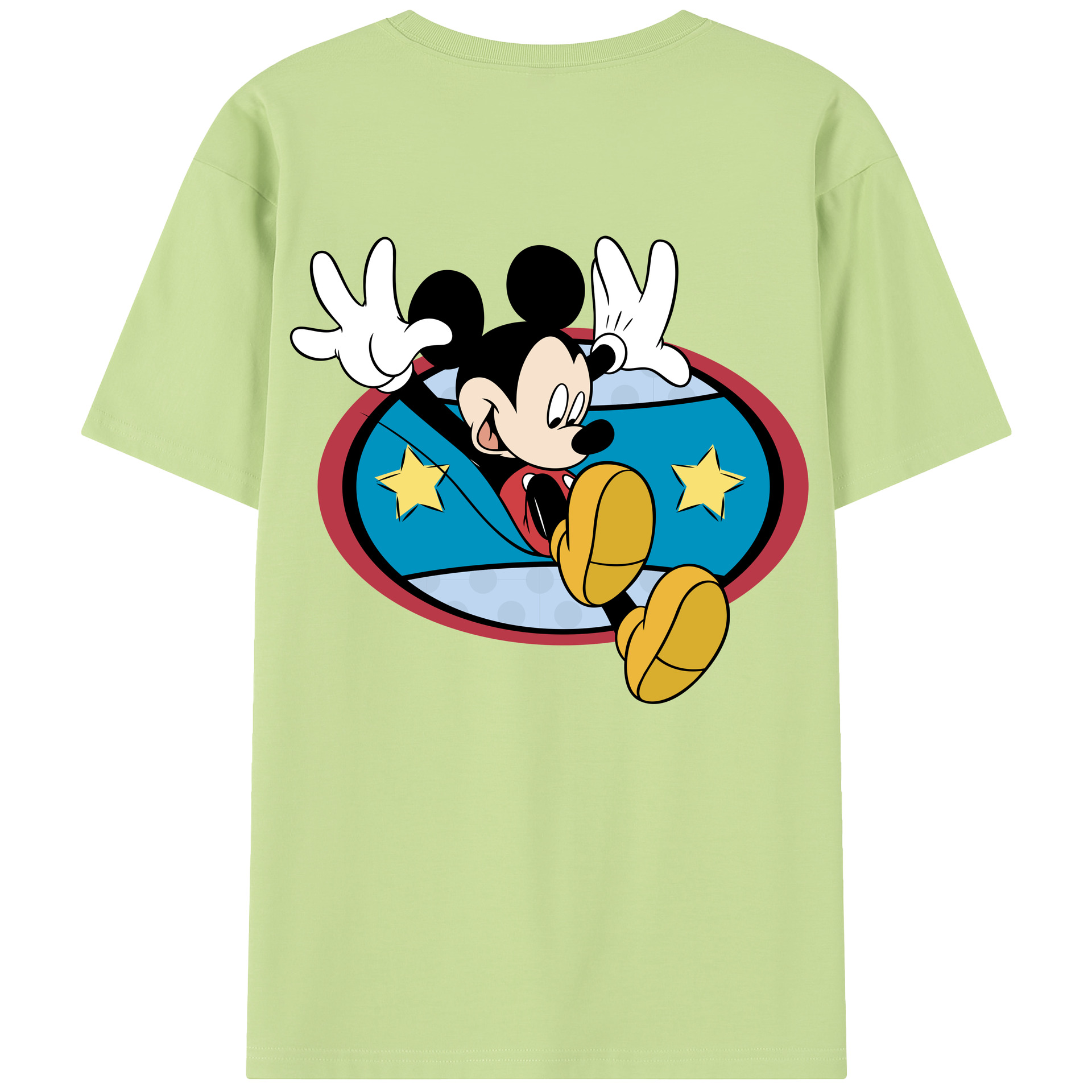 （画像用） ミッキーマウス Mickey Mouse 綿100％半袖Tシャツ（背面プリント）